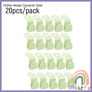 Makery【Ready in Stock】 20pcs/pack Clothes Hanger Connector Hooks Space Saving Wardrobe Closet Storage Holder Rack