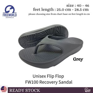 FREEWORLD Mans Big Size FW 100 pillow soft density sandal | kasut selipar lelaki untuk lutut sakit [ ready stock + fast delivery ]