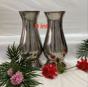 ပန်းအိုး အစွန်းခံသံမဏိ ကောင်းတယ် ပန်းအိုး ၂ လုံး ၈၊၉၊၁၀ လက်မ แจกันดอกไม้ สแตนเลสแบบหนา เคลือบสีทองและเงิน  ขายเป็นคู่  มี3ขนาด8910 นิ้ว