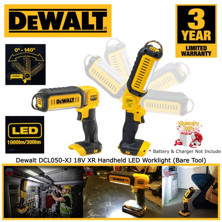 Dewalt DCL050 XJ 18V 20V XR Handheld LED Worklight Lampu LED Work