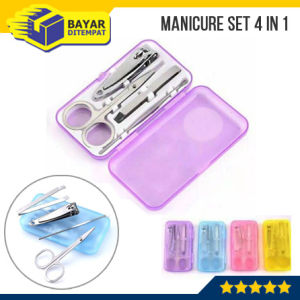 Alat Pedicure Set 4 in 1 Manicure Box Plastik Perawatan Kuku Gunting Korek Telinga Kuping (MG46)