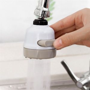 Đầu Vòi Tăng Áp Màu Trắng Lắp Bồn Rửa Bát 3 Chế Độ Xoay 360 Độ