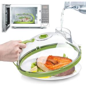[SG In Stock]Microwave Cover with Water Tank | Anti-Splash Food Splatter Guard | Heat-Resistant BPA-Free Microwave Lid