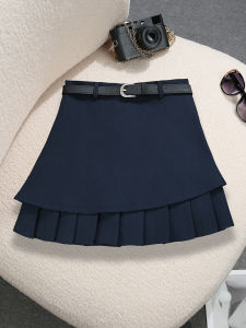 COD irregular splicing suit skirt spring womens clothing design lining anti-light pleated skirt 98812026 new product
