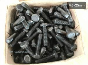 สกรูน็อตมิลดำเบอร์ #10 M6x25 (ราคาต่อแพ็คจำนวน 50 ตัว) M6x25mm P1.0 AF10 น็อตหัวเบอร์ 10 เกรดแข็ง 8.8 แข็งแรงได้มาตรฐาน