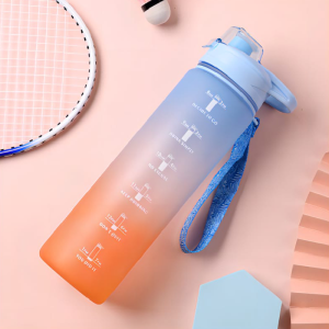 1000ML Sports Water Bottle Large Capacity Gradient Cup Drinkware Outdoor Travel Gym Frosted Portable Drinking Bottles