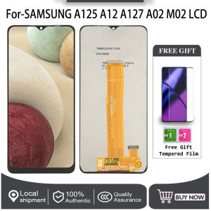 Orignal Lcd For samsung A12 A125 A127 A02 A022 M02 M022 cell phone screen inner and outer screen touch screen liquid crystal display assembly lcd