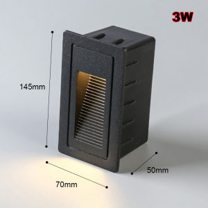 Outdoor Waterproof IP65 footlight Lighting Recessed Wall Lamp LED Embedded Wall Light for Step&ampStair Balcony Garden Porch Yard