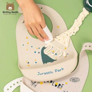 ผ้ากันเปื้อนซิลิโคน Food Grade ปลอดภัยสําหรับเด็ก BPA FREE กันน้ํา