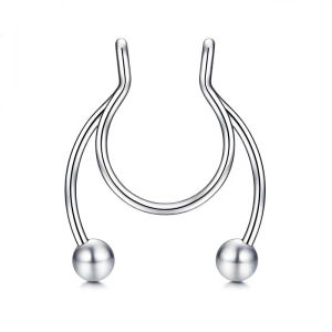 Non-Perforated Nose Ring – Horseshoe Middle Nose Accessory