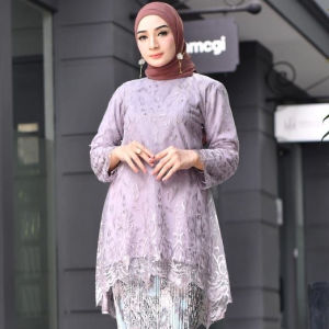 Setelan Kebaya Tulle Azkia/Kebaya Blouse Tille Cantik Model Terbaru/Setelan Kebaya Wisuda