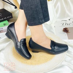 BARA - nov sepatu pantopel kerja wanita sepatu formal wanita pantofel sepatu kantor wanita sepatu slip on kerja wanita sepatu wedges sepatu heels wanita