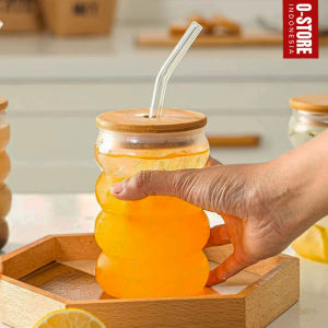 Gelas Tumbler Kaca Sedotan Mug Lucu Spiral Gelas Estetik Tumbler Minum Kaca Mug Kaca Belini