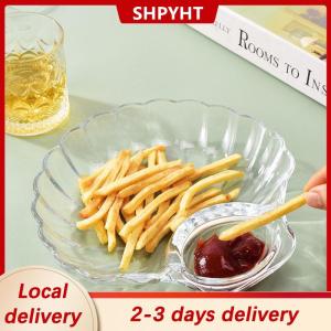 [COD] SHPYHT Local delivery Ship within 24 hours 1PC Shell DishTransparent Dumpling Plate With Vinegar Discs Vinegar Dishes Sushi Breakfast Dried Fruit Snack Shell Spitting Dish