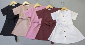 Dress Fashion Kasual Button utk Anak Perempuan 1-6 tahun ABELLE