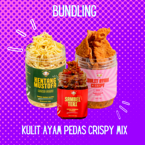 BUNDLING KULIT AYAM CRISPY PEDAS MIX ( KULIT AYAM CRISPY PEDAS + SAMBAL TERI + KENTANG MUSTOFA MANIS GURIH)