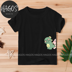 ATASAN KAOS KIDS ANAK CEWEK COWOK LAKI PEREMPUAN COTTON KATUN LENGAN PENDEK DISTRO DINO COUPLE