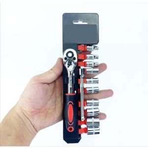 Bộ tuýp sửa chữa 12 chi tiết cao cấp CRV 1/4 siêu bền và tự động.