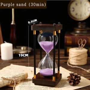 Solid Wood Vintage Classical Hourglasses Creative Drinks Cabinet Living Room Timer Unbreakable Classical Personal Home Decor