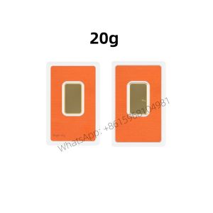 【discount store】New 3 Designs Swiss 5g/20g/1oz VS Non-Magnetic Gold Plated Bar Copper Bar With Orange Package Metal Crafts Home Decor Gift