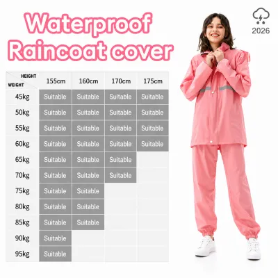 DIODIY Raincoat Waterproof Rain Coat for Women Motorcycle with Pants Thickened Suits Reflector