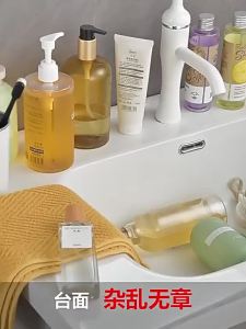 [SG Stock]Cream Style Towel Rack Bathroom Storage Rack Room White Bath Towel Rack Bathroom Shelf Wall-Mounted Bathroom Storage Rack