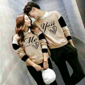 Atasan Model Lengan Panjang / CP Soulmate / Pakaian Couple / Sweater Couple / Couple Korea / Baju Pasangan (KUALITAS TINGGI)