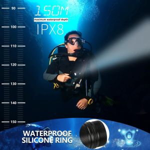 diving flashlight water proof 1200LM 10W L2 Underwater Proof 100M Depth Torch Lamp COD | Philippines Stock