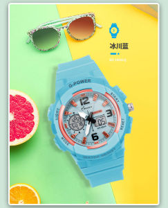Waterproof SPORT WATCH TTIME DUAL TIME FOR WOMEN AND KIDS JAM TANGAN BUDAK SEKOLAH