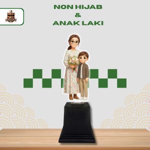 Piala Akrilik Hari Ibu (Mothers Day) Sticker Custom Plus Tatakan | Kado Hadiah Unik Ultah Birthday