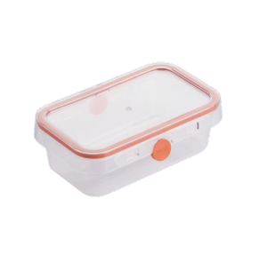 Chahua Food Container Portable Lock Cover Air Tight Stackable Lunch Fruit Transparent Plastic Rectangle 560ml 1150ml PP Mircowave Refrigerator