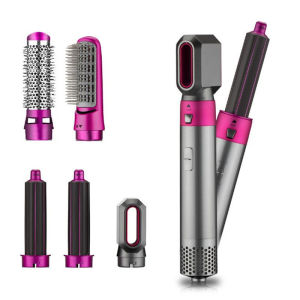 Máy Sấy Tóc Đa Năng 5 In 1 Kiêm Máy Làm Tóc Uốn Duỗi Làm Xoăn Tự Động Không Hư Hại Tóc Lược Chải Tóc 3 Mứ