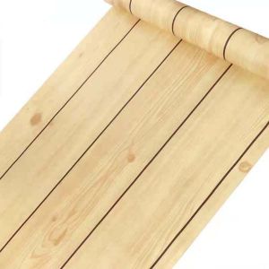 MT wood grain waterproof self-adhesive wallpaper wallpaper dormitory bedroom living room PVC furniture renovation sticker wallpaper sticker (10m x 45cm)