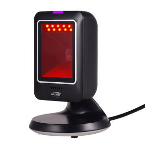 Nexanic Hand-Free 2D 1D QR USB Desk Omnidirectional Barcode Scanner Mobile Payment Bar Code Reader for Supermarket Bookstore Retail Hospital