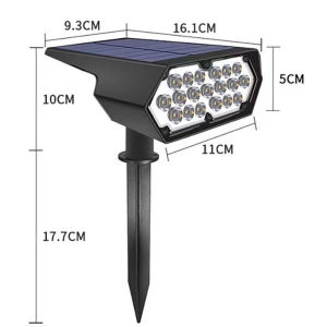 Solar Landscape Spotlight 108LED Lampu Solar Waterproof Solar Lamp Outdoor Lighting for Garden Pathway Wall Lawn 太阳能射灯  LED Solar Lawn Lamp/Wall Lamp 4.5W Light Sensor Solar Lights Outdoor Waterproof Adjustable 6000K for Garden Park Lawn Wall