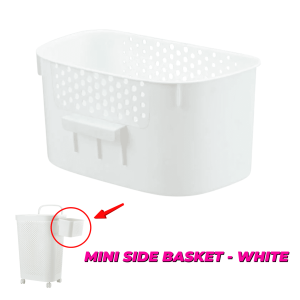 HOMEKING | 45L/60L LAUNDRY BASKET White Grey Japanese Style with Cover Dirty Clothes Basket plastic/pet cage/ basket baju kotor
