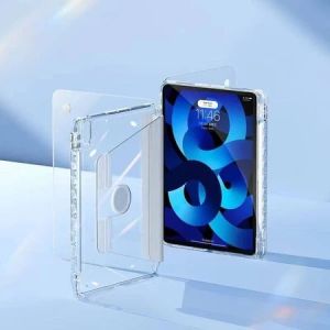 Crystal Glass Case for ipad Air7/6 11นิ้ว(M2/M3)/Air4/Air5 10.9 pro11 12.9 2020/2021/2022 gen7/8/9/10.2 gen10 10.9Gen11 A16 2025เคสอะคริลิคฝาขุ่น