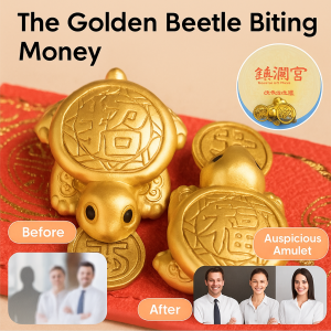 The Golden Beetle Biting Money At Dajia Zhenlan Temple Bring Good Luck Mascot Pendant 大甲镇澜宫咬钱金龟