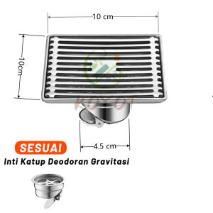 KOYOT Floor Drain Saringan Got 304 Stainless Steel 10/20/30/60cm Saringan Got Kamar Mandi Anti Kecoa Anti Bau Floor Drain Kamar Mandi Anti Kecoa Anti Bau