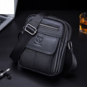 Royal Bagger Shoulder Sling Bag Crossbody Bags For Men Genuine Cow Leather 2021 New Fashion Man Sling Bag Cool Weave Handbag Casual Business Bag