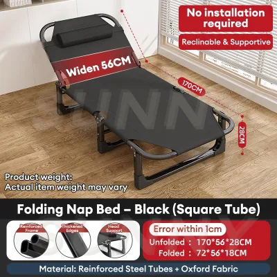 Folding Bed Reclining Chair Bed With Cushion Foldable Bed Adjustable Folding Bed Chair Office
