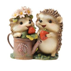Đáng yêu hedgehogs hình dạng Vườn Cổ phần thời tiết Acrylic độ bền cọc cắm sân cỏ đồ trang trí ngoài trời