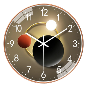 8Inch Frameless Glass Wall Clock Operated Quiet Wall Hanging Clocks for Home Decoration