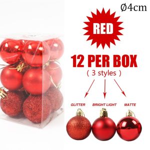 6/10/12pcs Christmas Balls Set / Large Size Plastic Xmas Balls / Assorted Color Christmas Balls / Christmas Tree Decor Ball / Home Christmas Decorations
