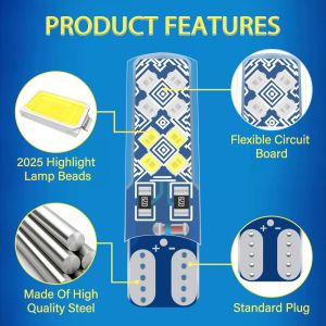 Lampu Strobo 2 Warna LED T10 Jelly Gel Kedip CANBUS T10 W5W Strobo Blitz Senja