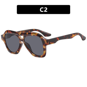 (GENTLE MOSCOT) Western Big Frame Aviator Sunglasses UV400 Fashion Punk Retro Shades for Men and Women