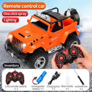 2.4G remote control off-road vehicle spray four-wheel drive childrens toy electric climbing remote control vehicle Birthday gift