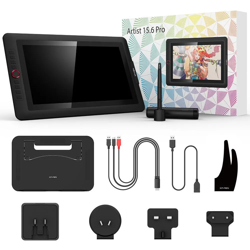 XPPen Artist 15.6 Pro เมาส์ปากกาแบบหน้าจอวาดภาพ ขนาด 15.6 นิ้ว แรงกดปากกา 8192 ระดับ ค่าสี 120% sRGB
