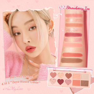 PINKFLASH #OhMyLove Multiple Face Palette Phấn mắt & Phấn má hồng & Highlighter & Contour 4 trong 1 + tiện lợi / sắc tố cao / mềm và mịn + Bảng mặt "không màu"