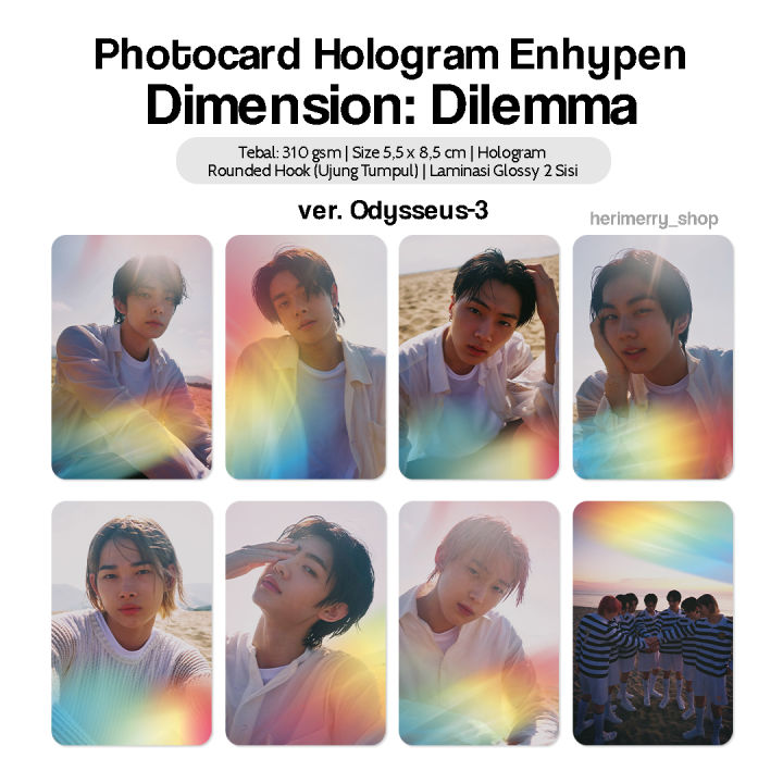 Photocard Hologram Enhypen Dimension Dilemma - Photo card Premium